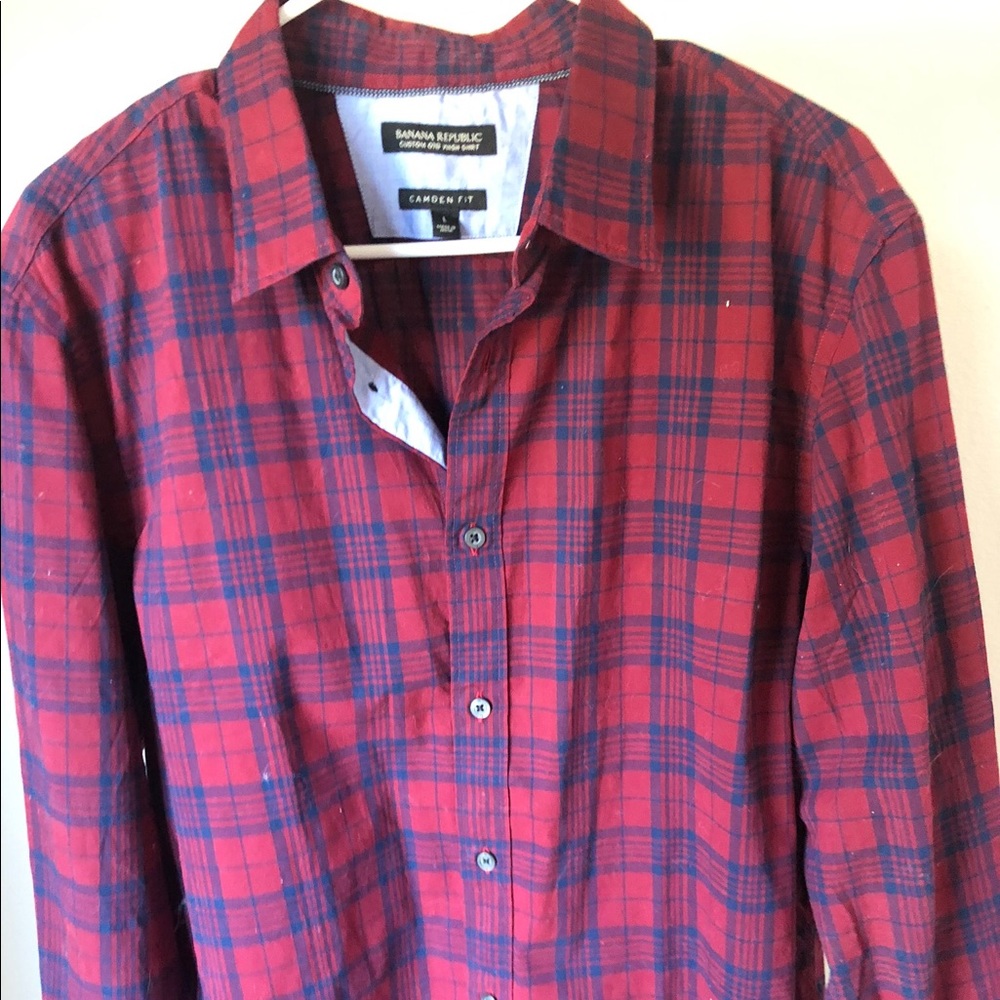 Banana Republic Plaid Button Down Long Sleeve